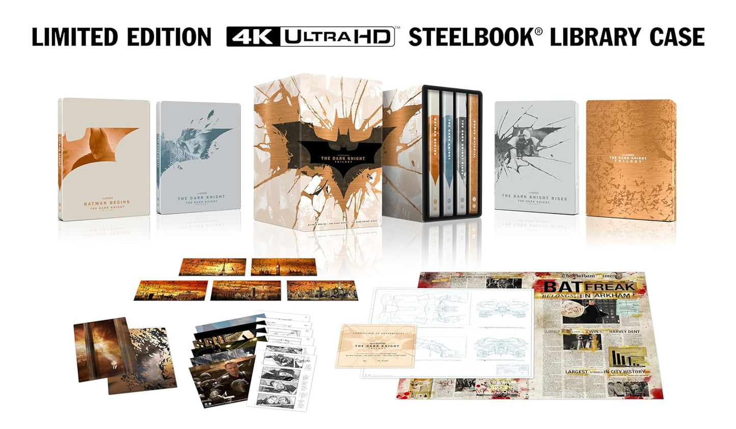 The Dark Knight Trilogy - Limited Edition Steelbook Collection (4K UHD + Blu-ray + Digital)