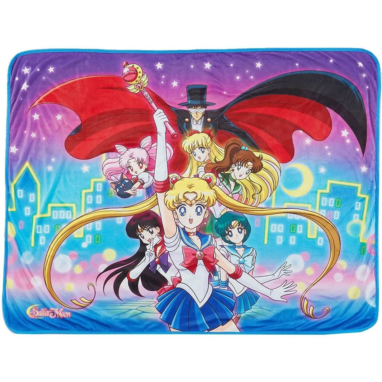 Sailor Moon R - Sailor Moon Group Sublimation Throw Blanket 60in. By 46in. - 
