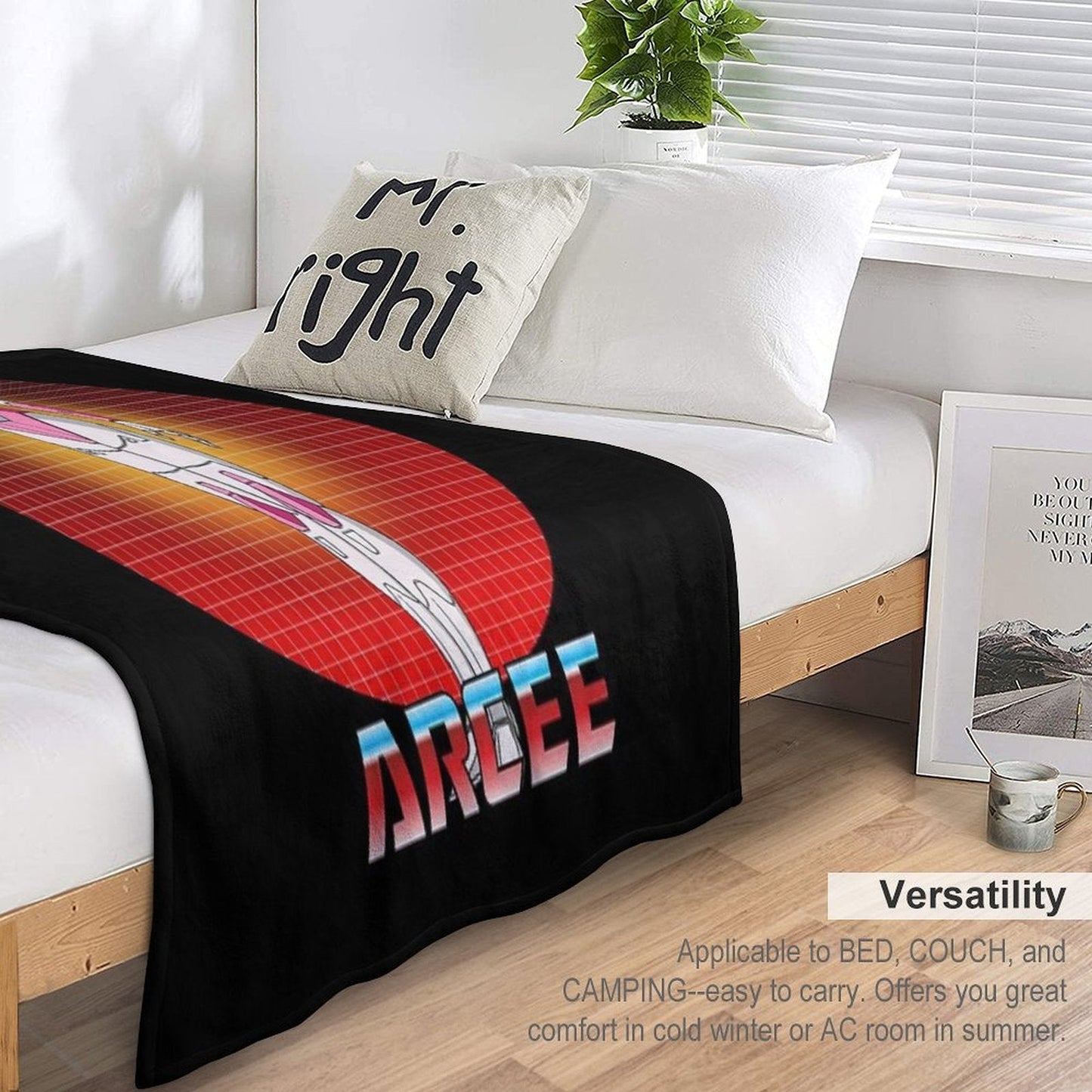 Arcee Autobot Transformer G1 Throw Blanket