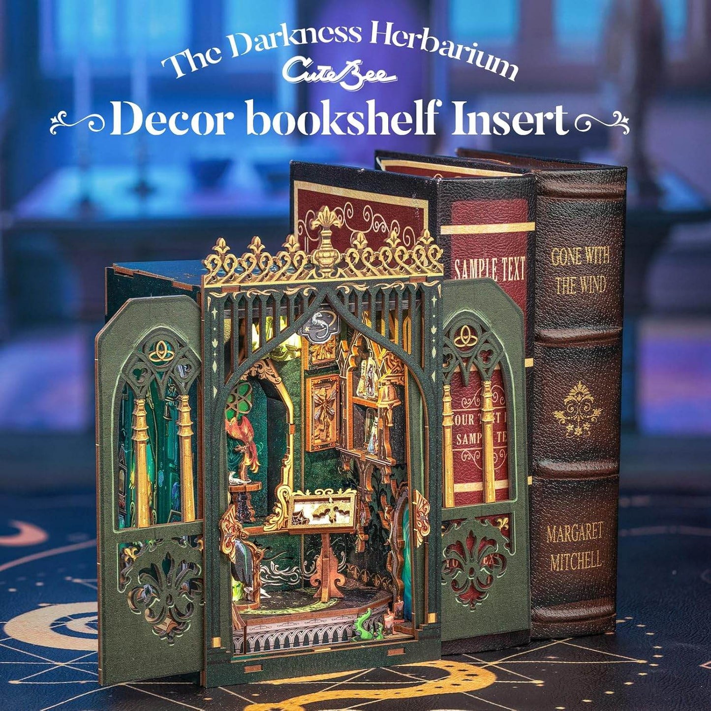 Book Nook Wizardi Miniature - The Darkness Herbarium Roombox Kit - 