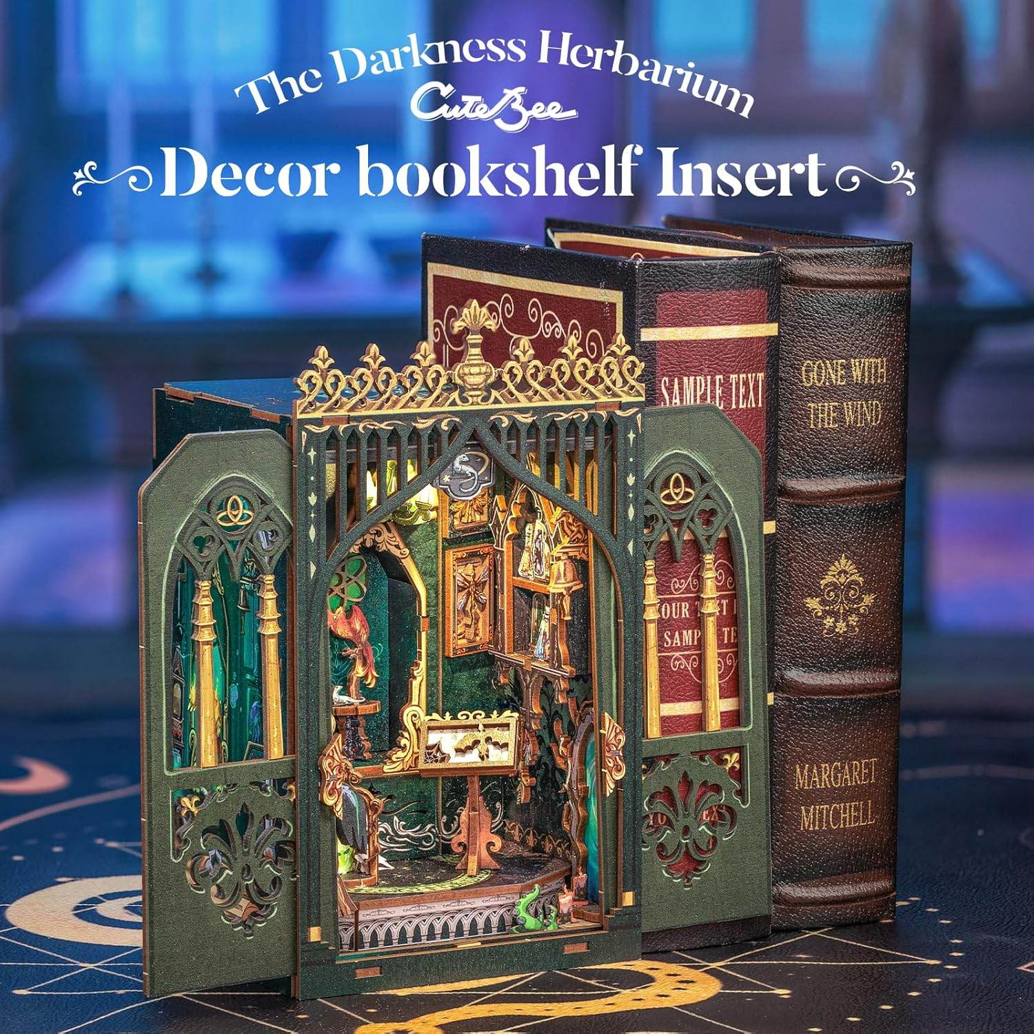 Book Nook Wizardi Miniature - The Darkness Herbarium Roombox Kit - 