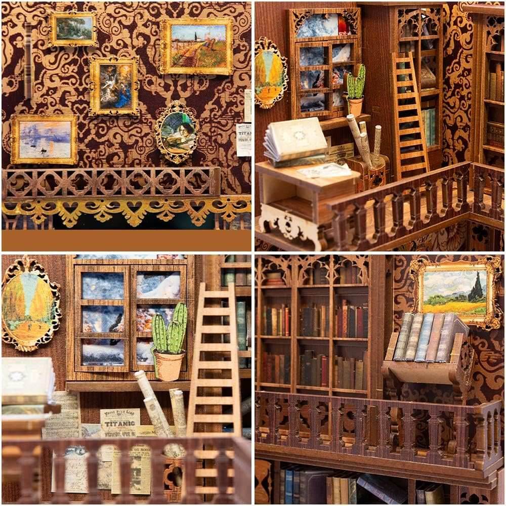 Book Nook Wizardi Miniature - Eternal Bookstore Roombox Kit - 