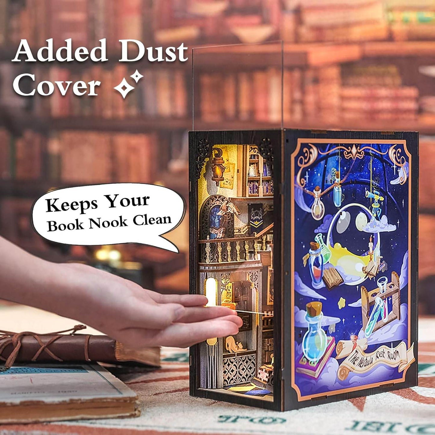 Book Nook Wizardi Miniature - Nebula Common Room Roombox Kit - 