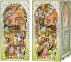 Book Nook Wizardi Miniature - Elven Paradise Roombox Kit - 
