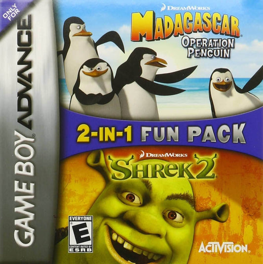 Madagascar Operation Penguin and Shrek 2 (Gameboy Advance) - Game Manual Only