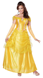 Women's Classic Beauty Princess Costume - Fairytale Long Dress with Gloves