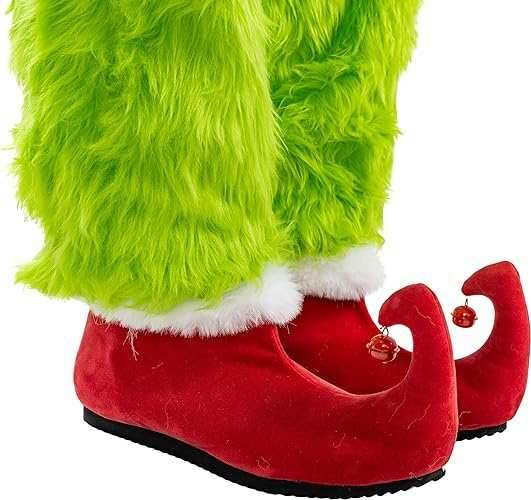 Green Monster Christmas Movie Red Shoes with Bells - S