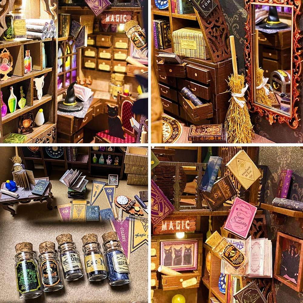 Book Nook Wizardi Miniature - Magic Pharmacist Roombox Kit - 