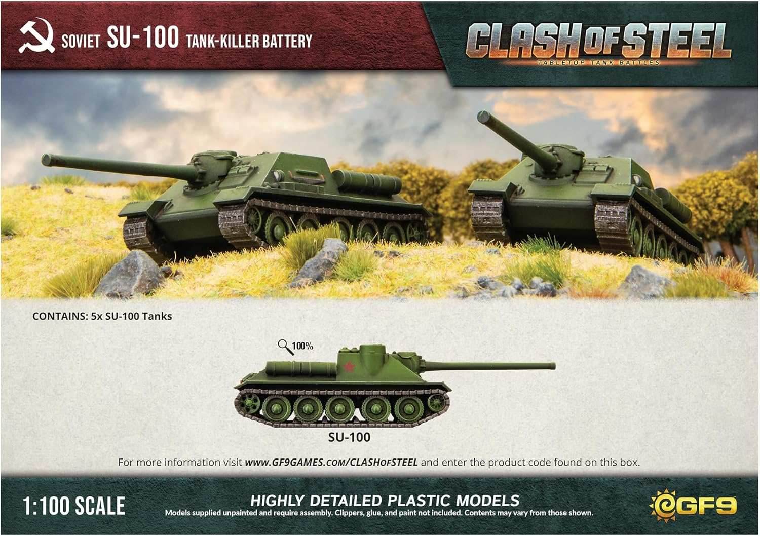 Clash of Steel - Soviet: SU-100 Tank-Killer Battery - 