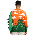 3D T-Rex Santa Hat Light UP Sweater