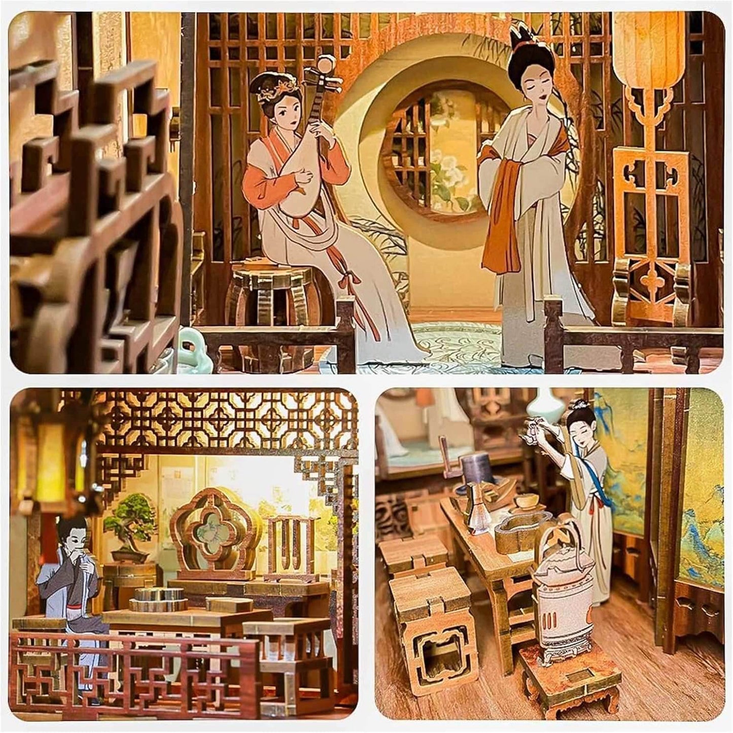 Book Nook Wizardi Miniature - Elegant Song Dynasty Roombox Kit - 