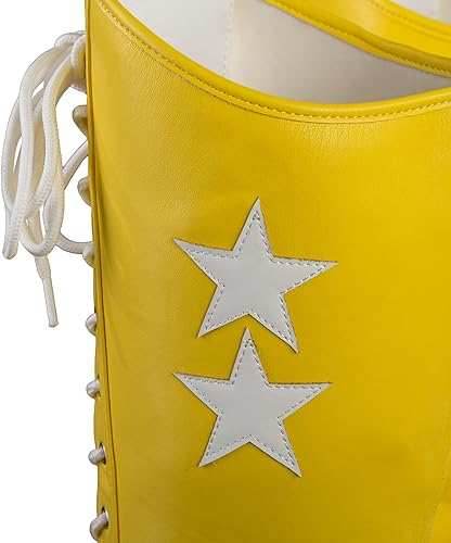 Macho Wrestler Man Madness Yellow Boots - S