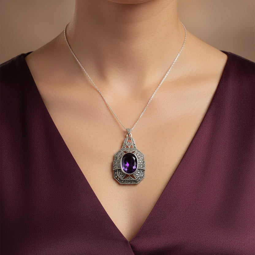 Victorian Marcasite Necklace