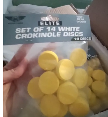 ELITE 14 Count Crokinole Discs (Choose from 10 colors) + Scoring Peg
