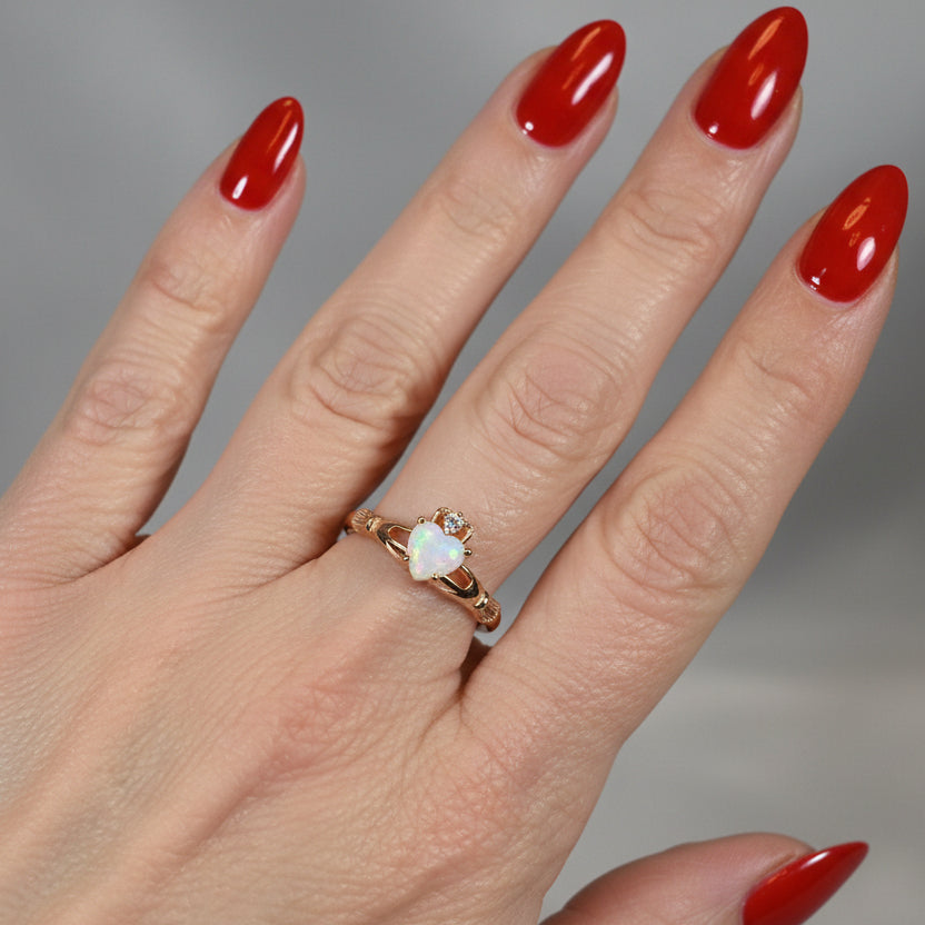 Raynette Claddagh Opal Ring