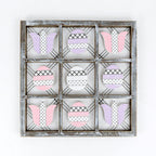 Easter Spring Tic Tac Toe Wooden Game Decor Set Tulip & Egg Pieces - 2 Sizes