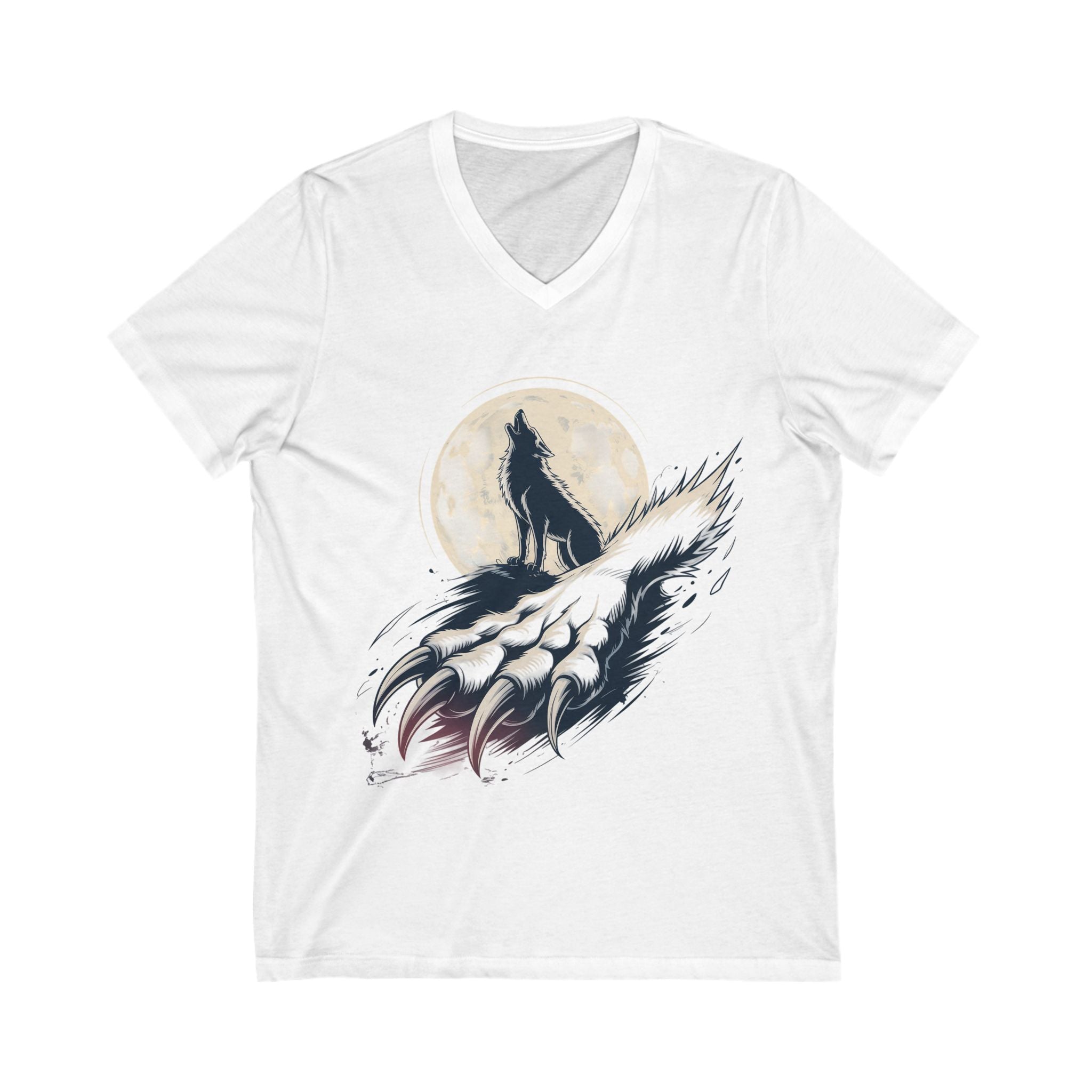 Moon Claw Howl Sleeve V-Neck Tee