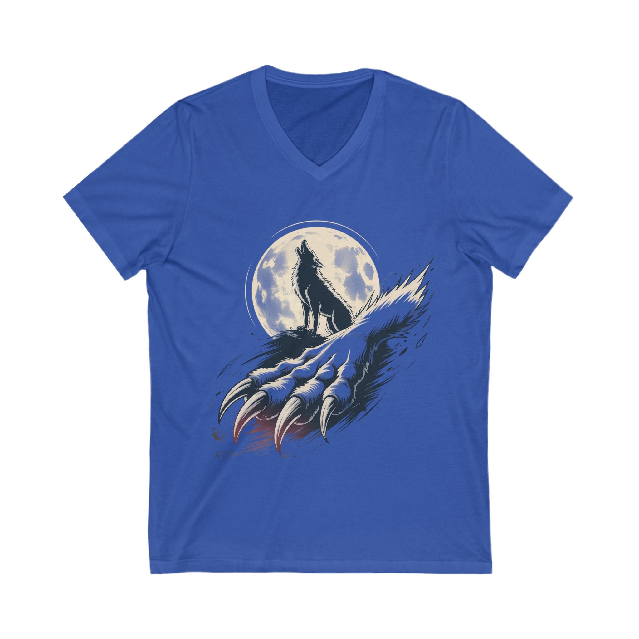Moon Claw Howl Sleeve V-Neck Tee