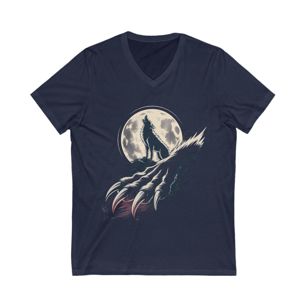 Moon Claw Howl Sleeve V-Neck Tee