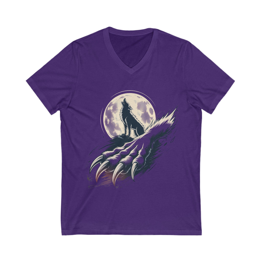Moon Claw Howl Sleeve V-Neck Tee
