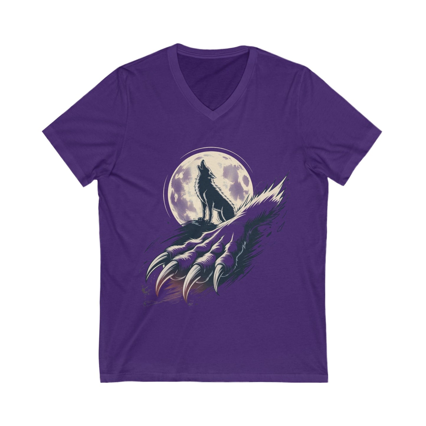Moon Claw Howl Sleeve V-Neck Tee