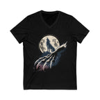 Moon Claw Howl Sleeve V-Neck Tee