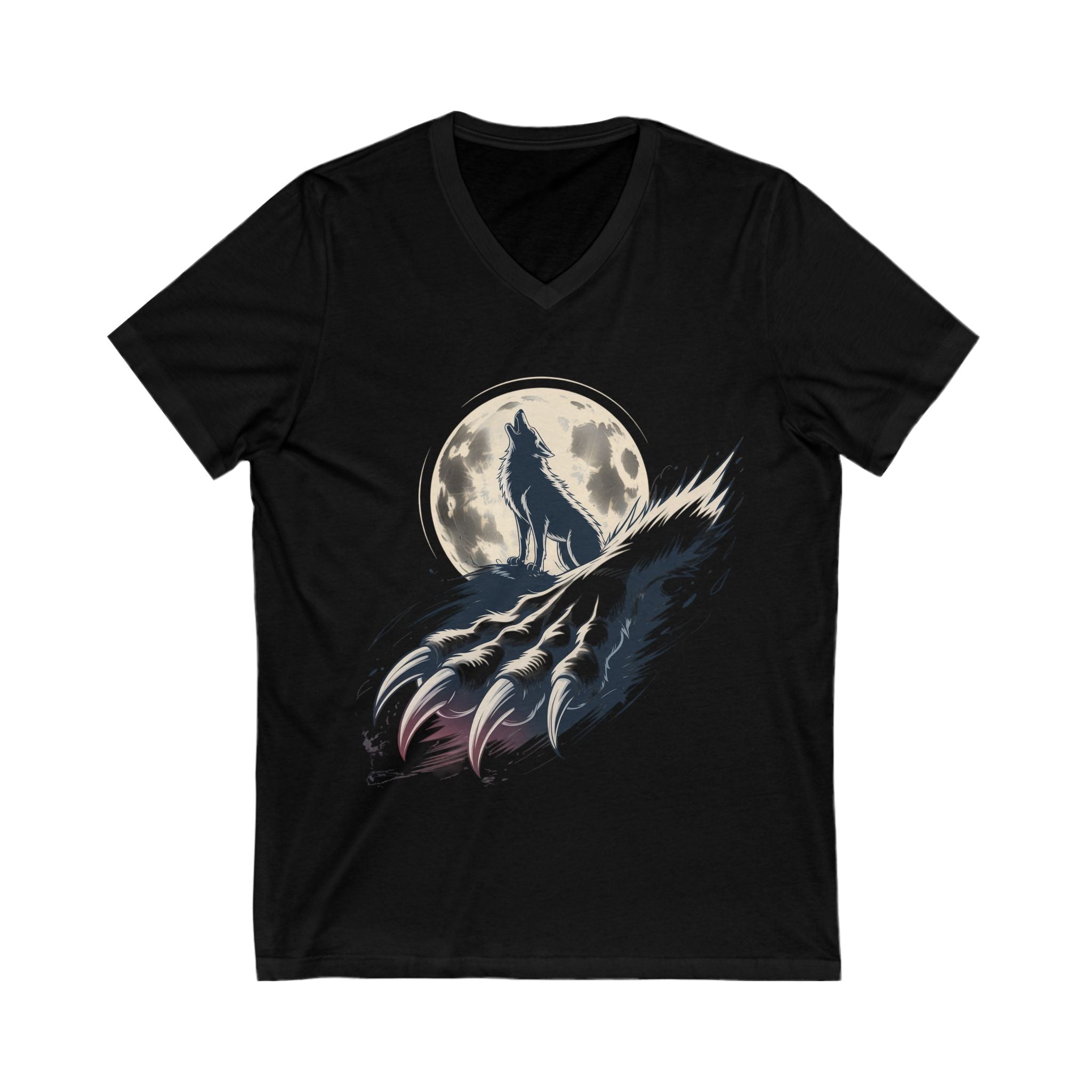 Moon Claw Howl Sleeve V-Neck Tee