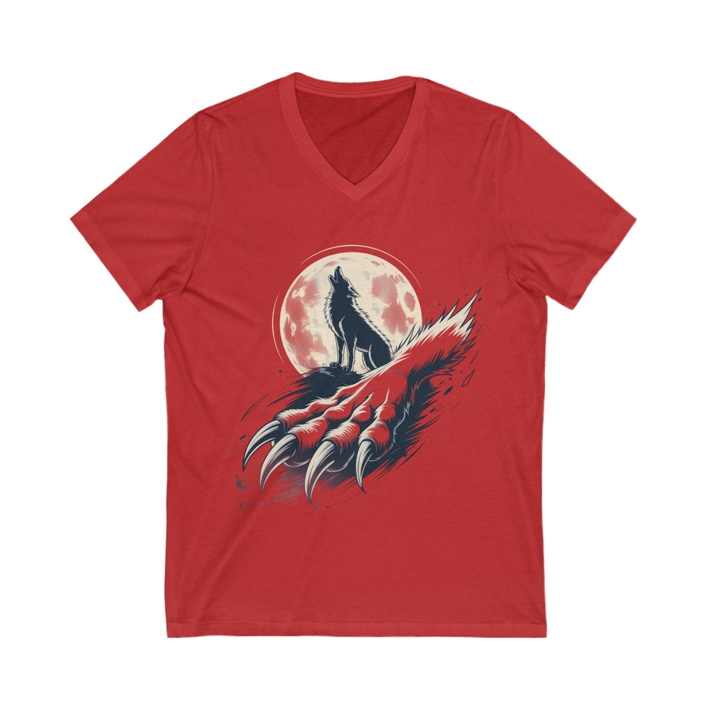 Moon Claw Howl Sleeve V-Neck Tee