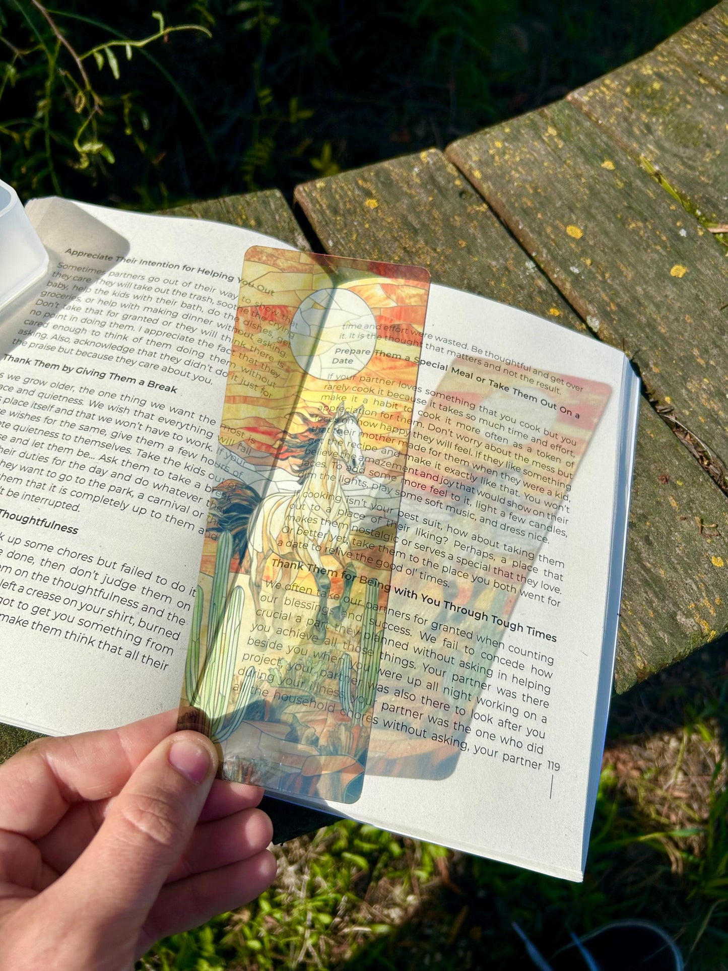 Desert Horse Bookmark - Wild Horse and Desert Landscape Design, Perfect for Horse Lovers, Unique Gift for Readers