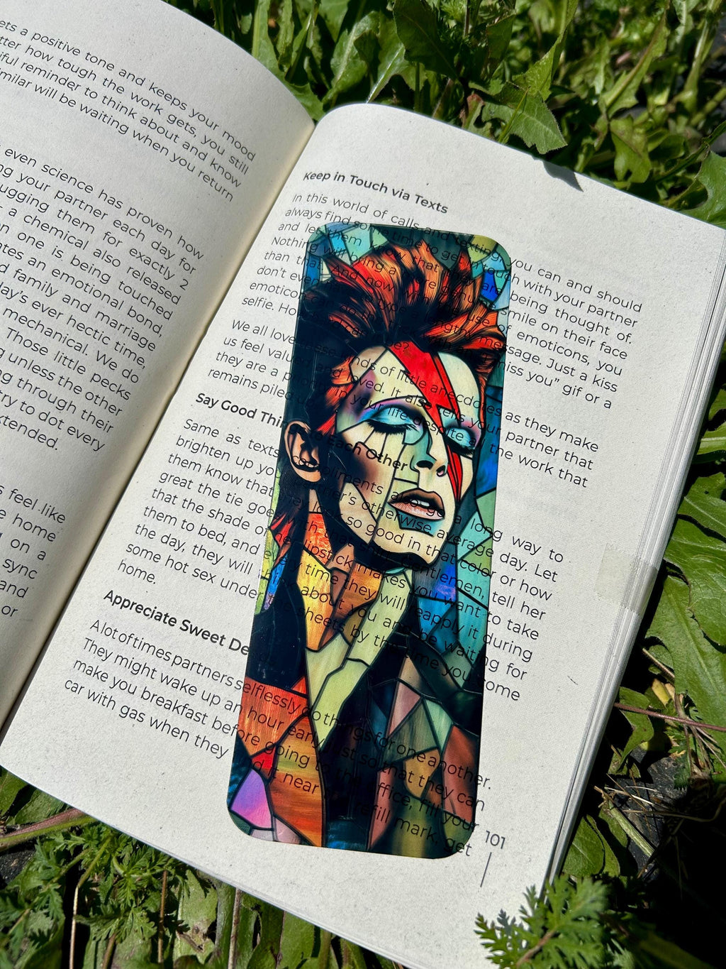 Bowie Bookmark - Legendary Bowie Gift, Music Icon Page Marker, Ziggy David Fan Art Stardust, Rock Star Memorabilia for Book Lovers