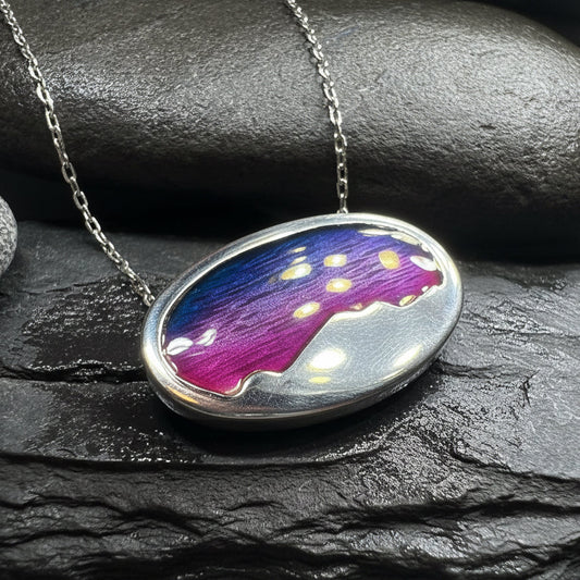 Purple Skies Northern Lights Necklace
