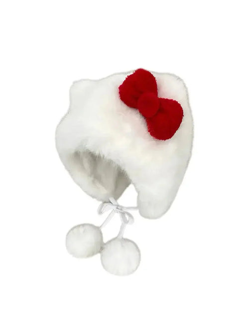 'Ring the Bell' Holiday Kitty Fluffy Ribbon Hat