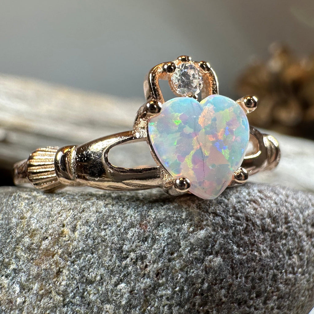 Raynette Claddagh Opal Ring