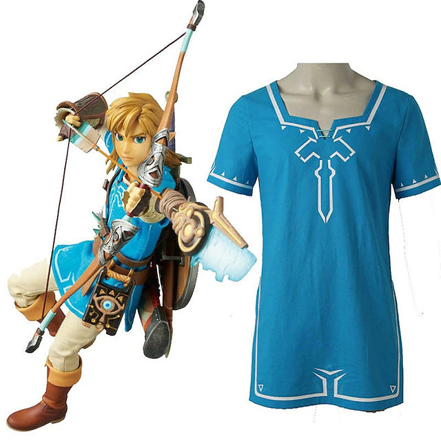 Anime The Legend of Zelda: Tears of the Kingdom Cosplay Costume Link Shirt Cape Halloween Convention Outfit