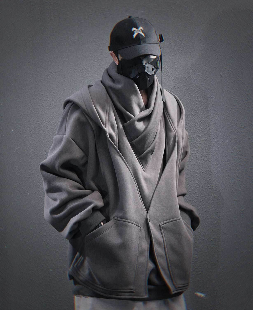 HiH57 Grey Assassin Hoodie - M