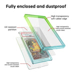 Glitter Gradient PSA Card Protector, Silicone Cover for PSA 35/10 Slabs, Sparkle TPU Sleeve for Pokémon