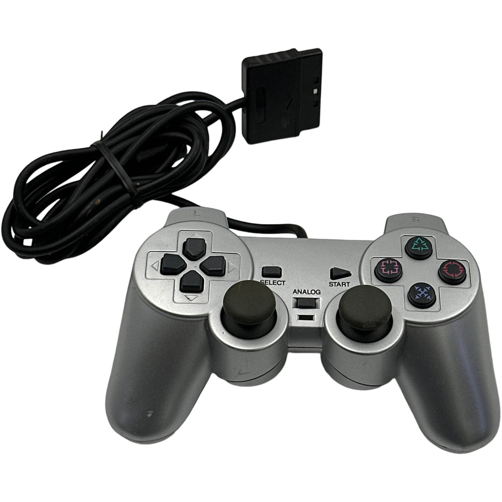 PlayStation 2 DualShock 2 Official-Controller - Silver Wired (3rd Party)