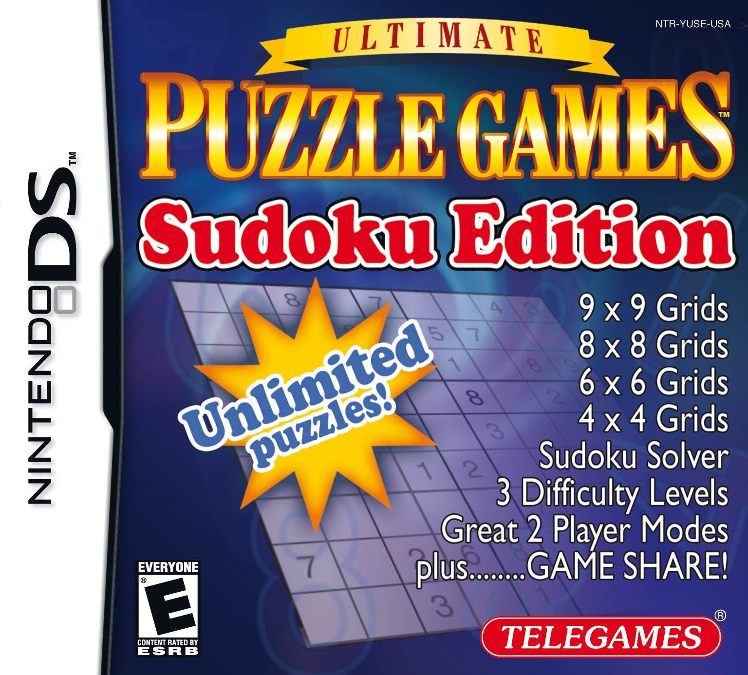 Ultimate Puzzle Games: Sudoku Edition (Nintendo DS) - Game Manual Only