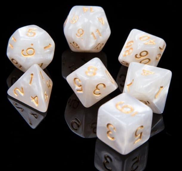 set  of 7 multi faced digital dice. - Role-Players