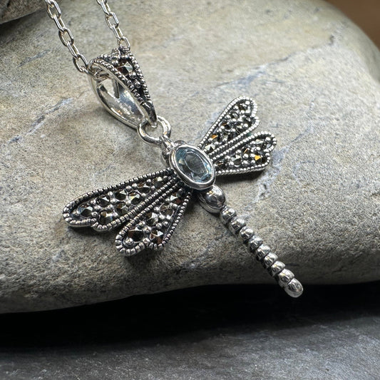 Triple Spiral Dragonfly Necklace