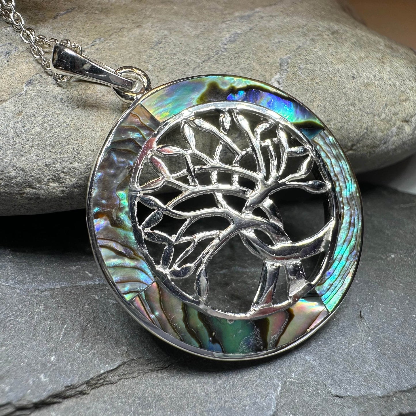 Carmina Tree of Life Shell Necklace - Abalone Shell