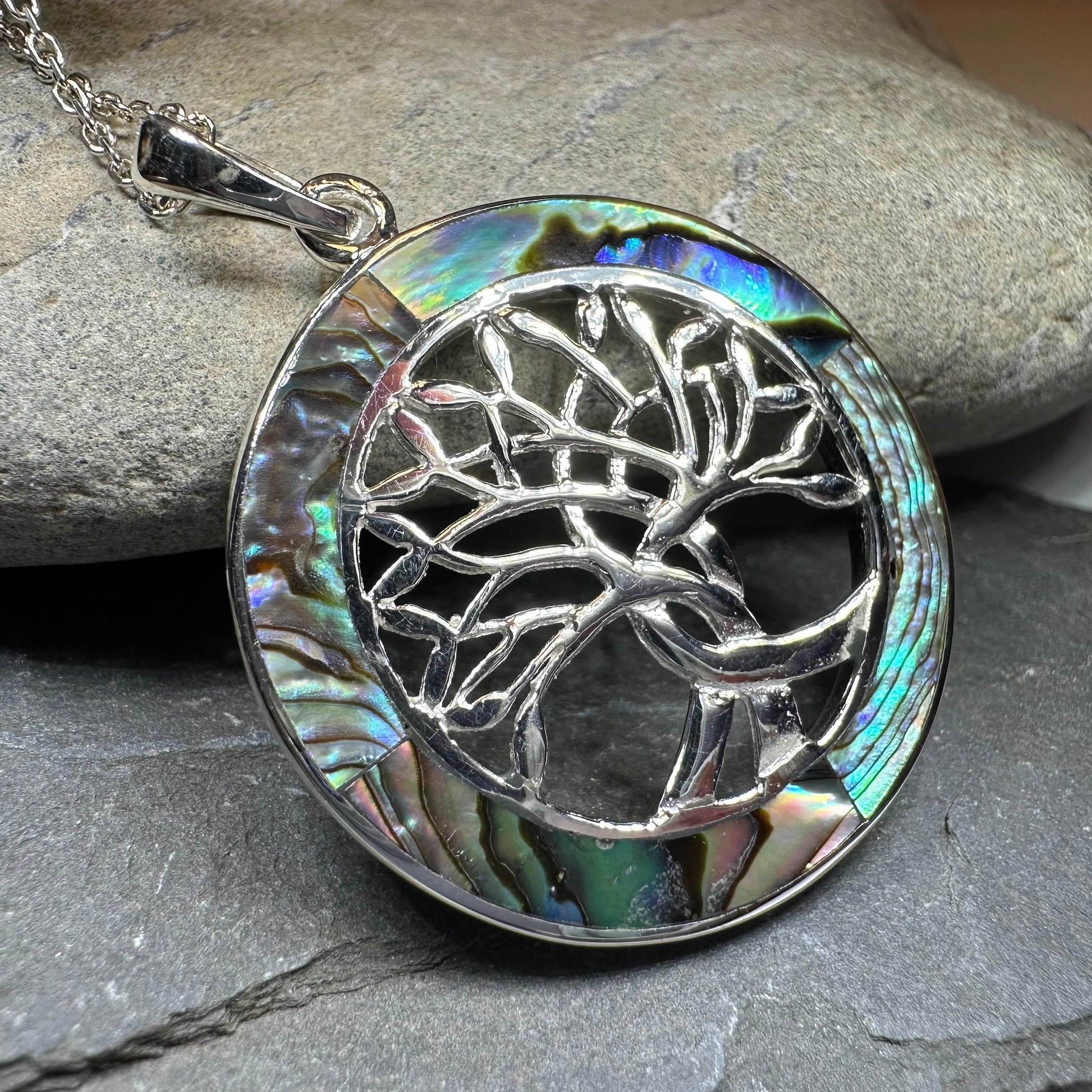 Carmina Tree of Life Shell Necklace - Abalone Shell