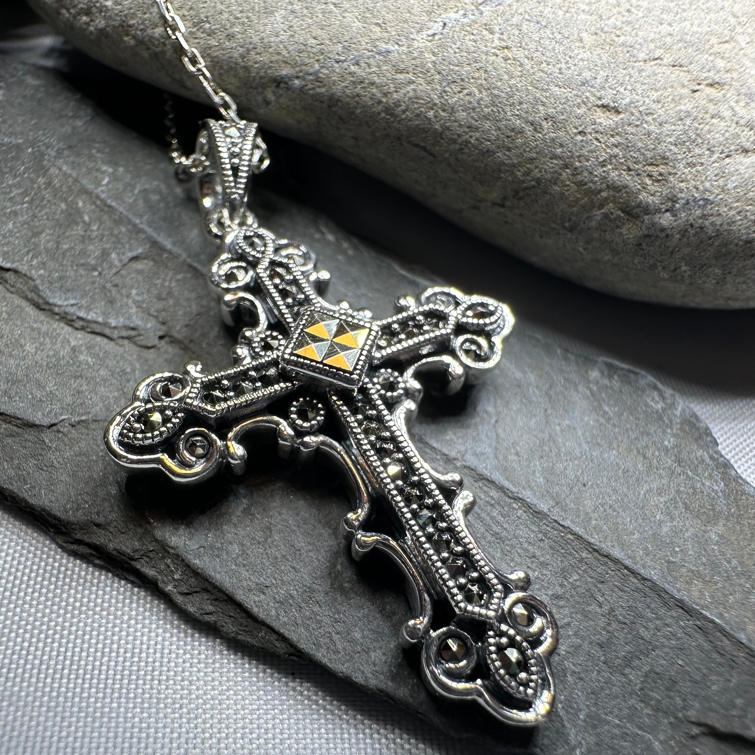 Scottish Skinnet Cross Necklace