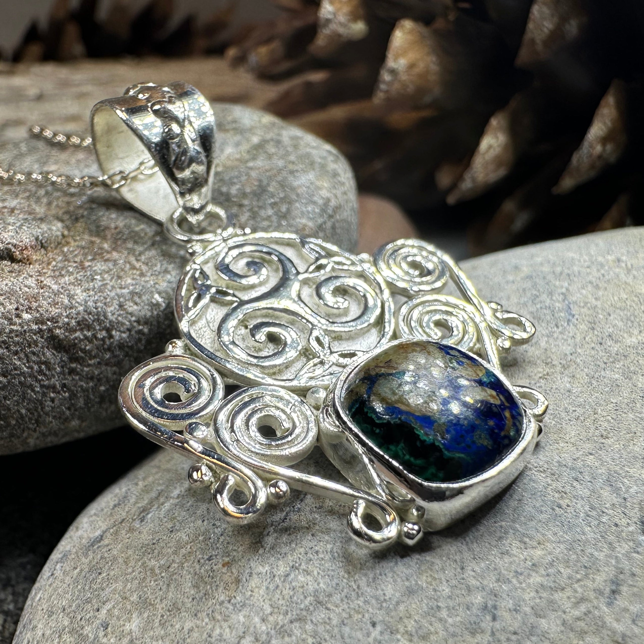 Lyria Celtic Triple Spiral Necklace