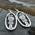 Tartan Bagpiper Earrings