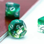 Green Demon Eye Dragon Eye Dice 7-Dice Set Resin Dungeons and Dragons Dice - 
