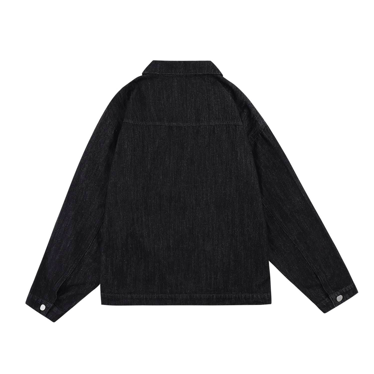 Crying Skeleton Denim Jacket - Black / M