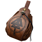 Beautiful 5-Piece Leather DND Dice Tray & Drawstring Pouch Set for RPG Games. A Perfect Gift for Gamers.