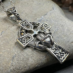 Marcasite Claddagh Cross Necklace