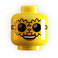 Sunflower Sunglasses on Minifig Head made using LEGO part - Yellow Flesh